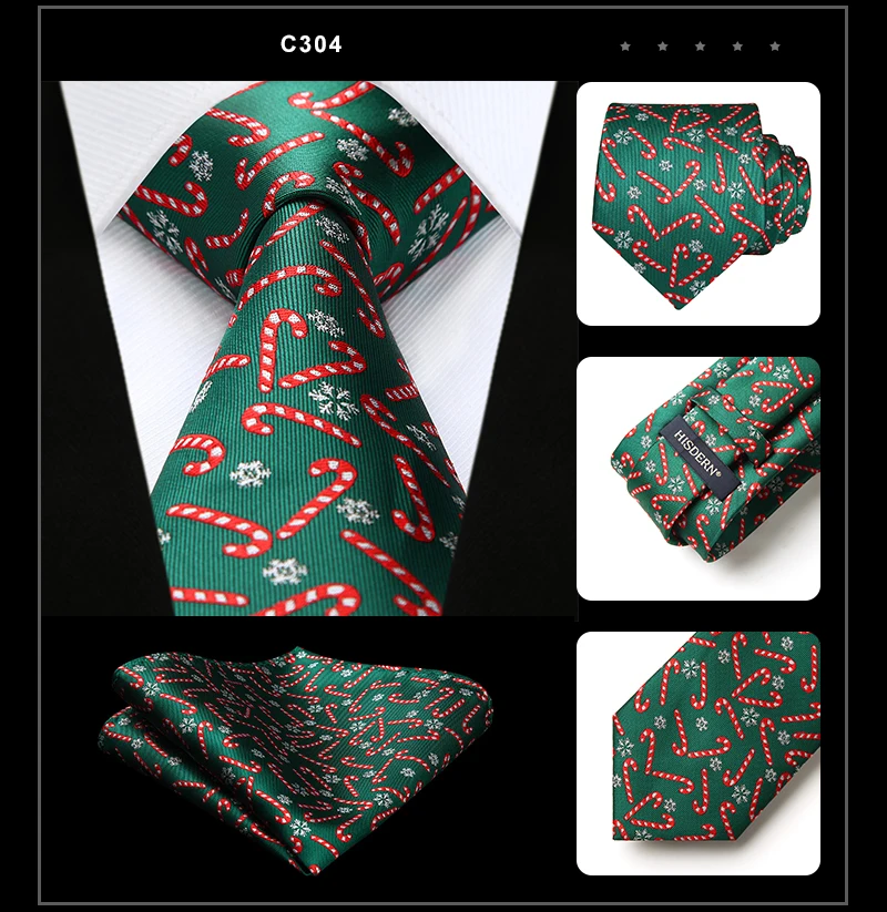 Рождество новогодний галстук носовые платки набор мужской галстуки 100 шелк подарки для мужчин рождественский галстук 8 см красный черный модный подарок на год мужчине для мужчины мужские аксессуары