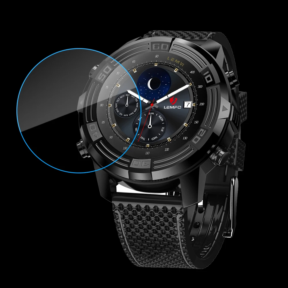

1.39 inch Tempered Glass For Lemfo LEM6 smart watch Screen Protector HD Screen Protect 3pcs a lot