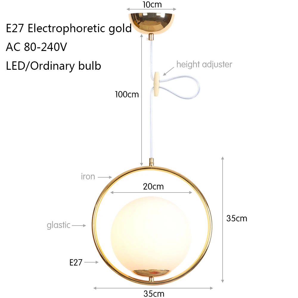 Современная Личность Сферический стеклянный абажур подвесной светильник E27 220V светодиодный подвесной светильник 5 стилей светильник для спальни фойе Кабинета кафе