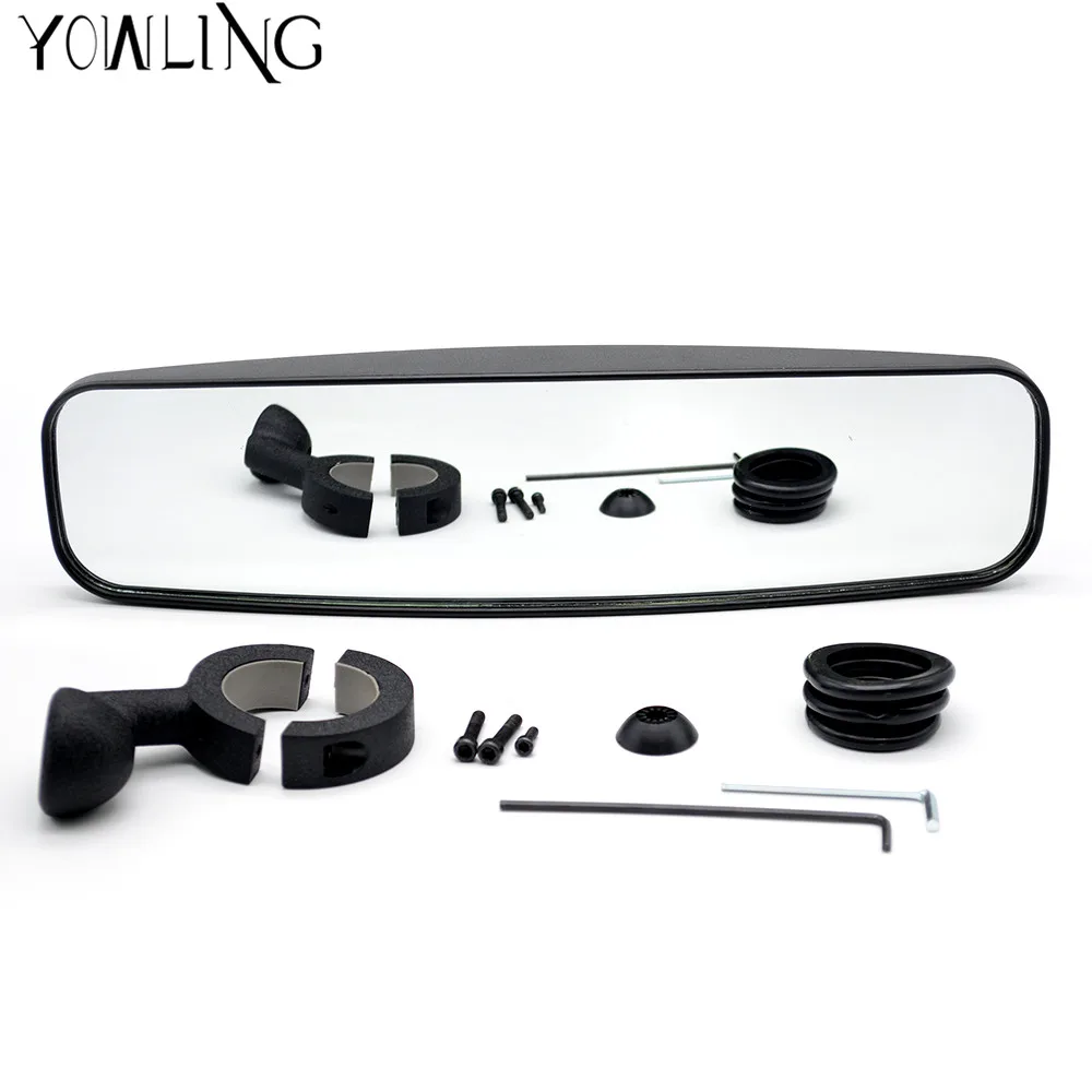 Yowling 1.75" Clamp Utv Mount Rearview Mirror Center View For Polaris