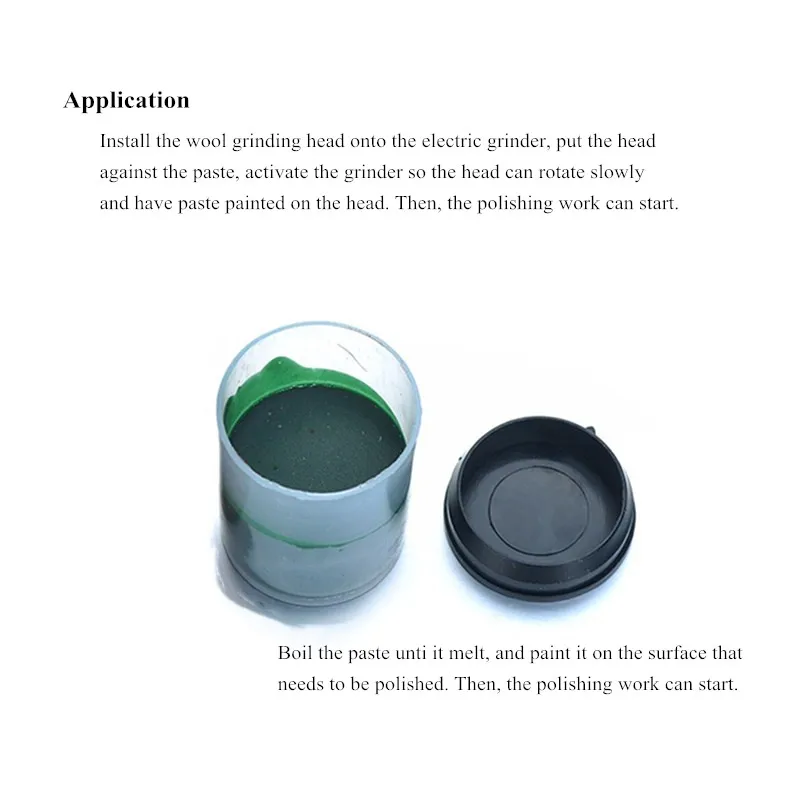 Pâte à polir en métal vert pour meuleuse électrique, outil de rodage de meulage, conversive, grain W3.5, 3000 #