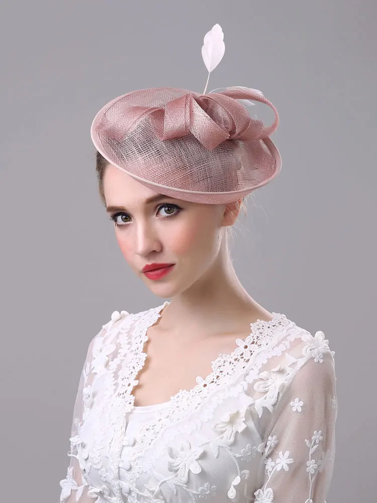 2018 Summer Women Gauze Fedoras Feather Cap Feminino Black Mesh Hats