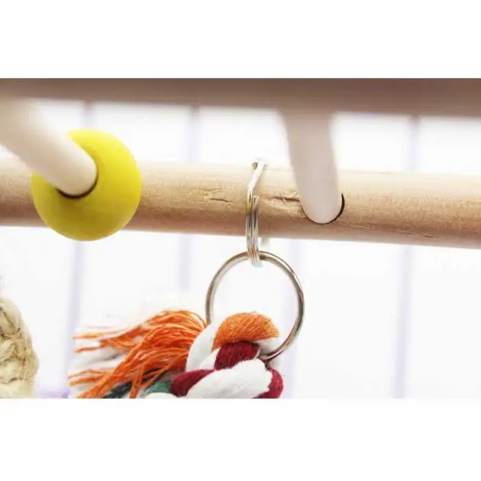 Двойной лестничная площадка жевательные игрушки для попугая для лазанья, для попугаев чистая подвесная лестница мост белка, птица веревочная лестница клетка аксессуары игрушки