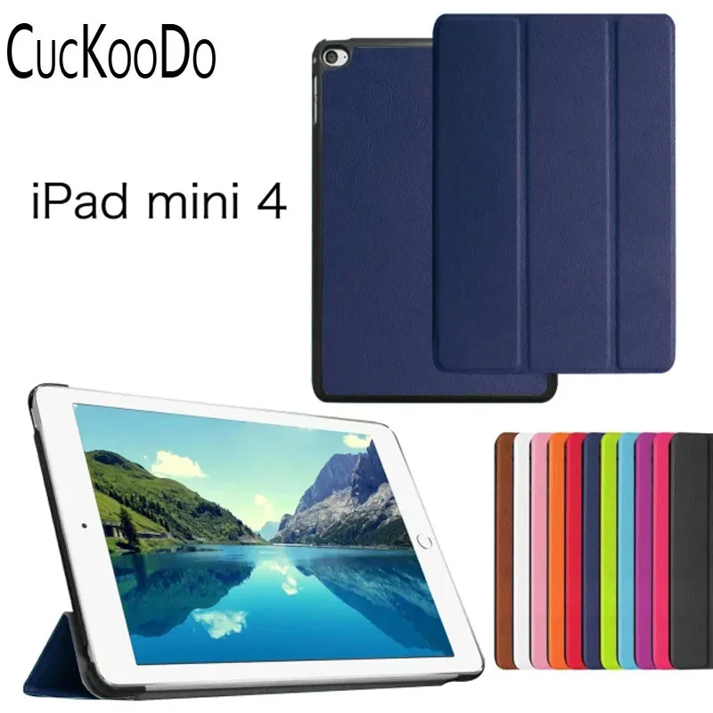 US $569.00 CucKooDo 100Pcslot For iPad mini 4SlimFit Folio Smart Case Cover with Auto SleepWake for Apple New iPad Mini 4 2015 Released