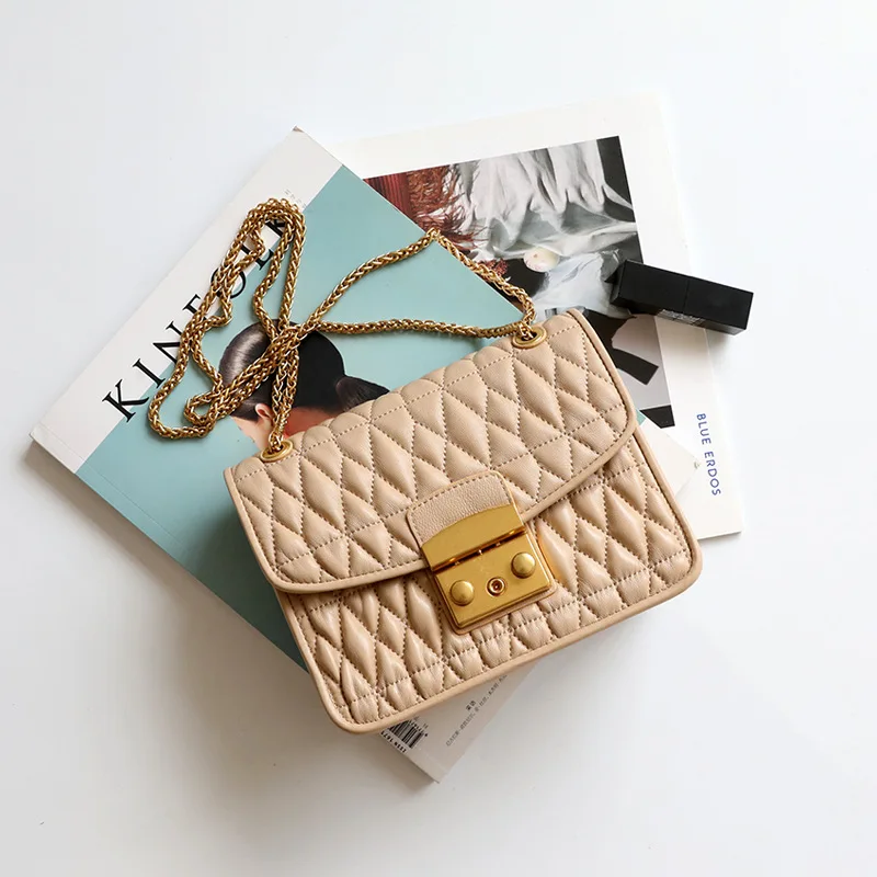 

Sheepskin pearl Messenger Bags Luxury Shoulder Bag Designer Handbags Women Chain bag Vintage Small Crossbody Bags