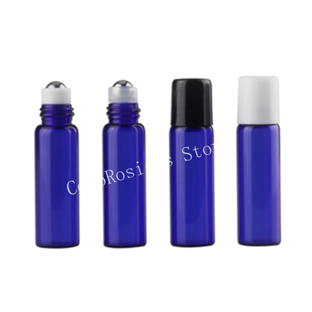 50pcslot 5ml empty roll on bottle blue essential oil bottle glass