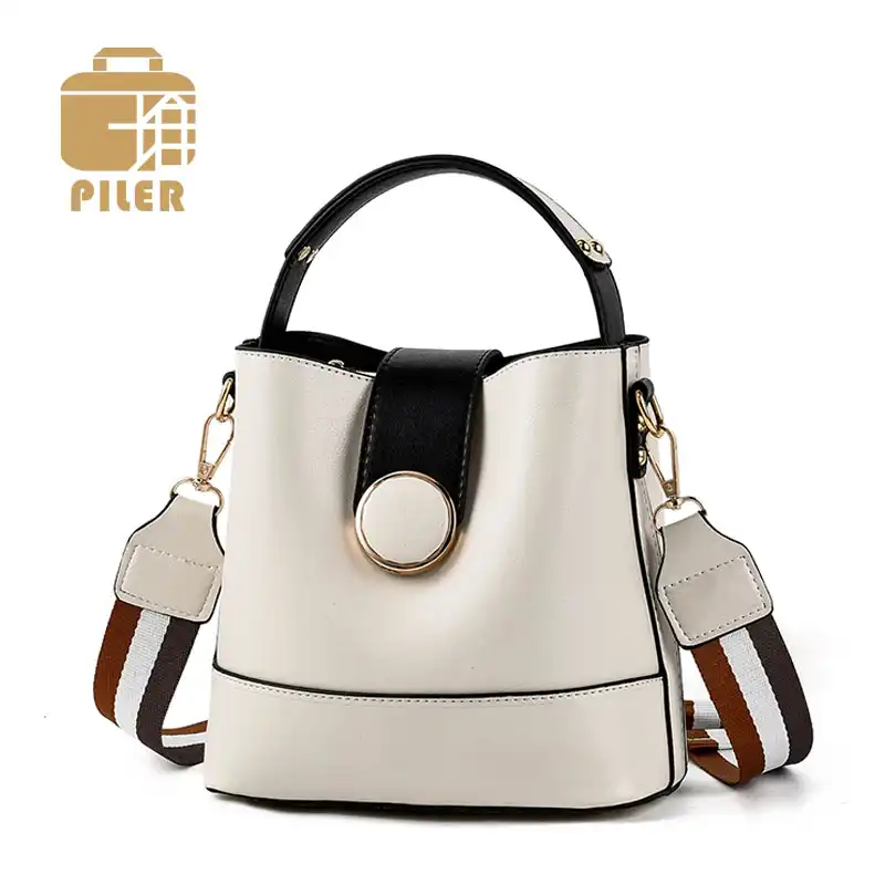 wide strap handbag