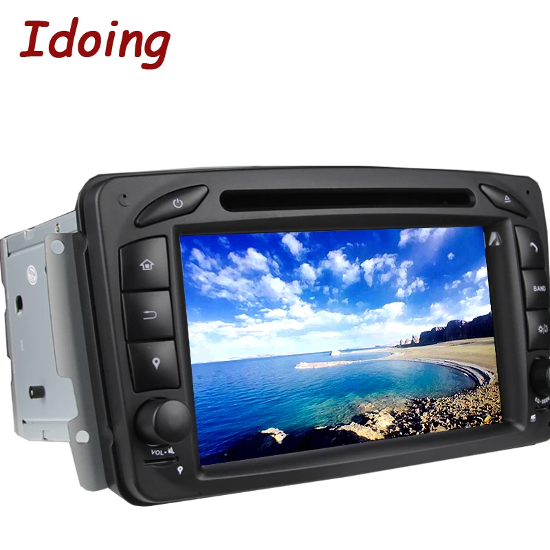 Perfect Idoing 2Din Steering Wheel For Mercedes/Benz/W209/203 Android 7.1 Car DVD Multimedia Video Player HD Touch Screen GPS Navigation 4