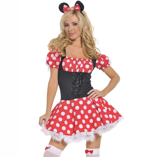 

Halloween Mikey Costume Mouse Women Dress Mini Mouse Costume Fancy Dress Cosplay Party Sexy Mikey Costumes