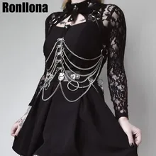 Кожаный ремень безопасности тела Связывание женщин 2 шт Комплект подвязок ремень ремни кожа чулок Высокая талия цепь пояс бюстгальтер Фетиш клетки БДСМ