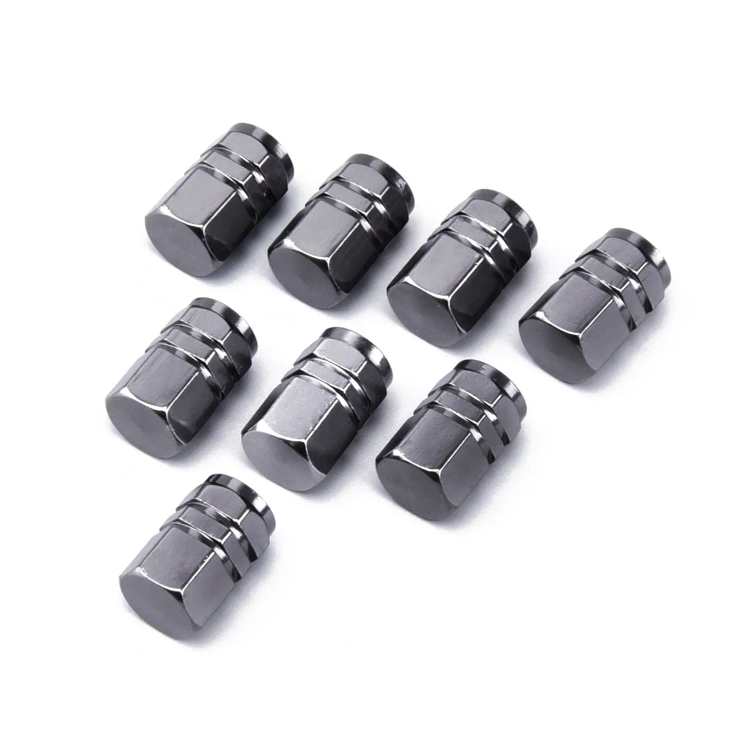 Short Impale Spike Shape Red 4 Pieces Tire Stem Valve Caps Wheel Valve Covers Car Dustproof Tire Cap