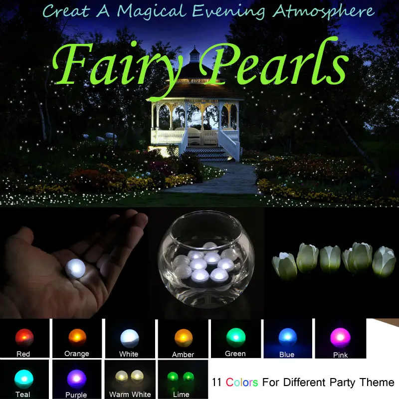 12 LED Green Mini Berries Lights Waterproof Floating Ball Party Wedding Decorate 