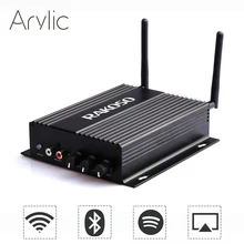 RAKOSO SA100Mini Home WiFi and Bluetooth HiFi Multiroom Amplifier with Optical in Subwoofer Spotify Airplay Equalizer Free App