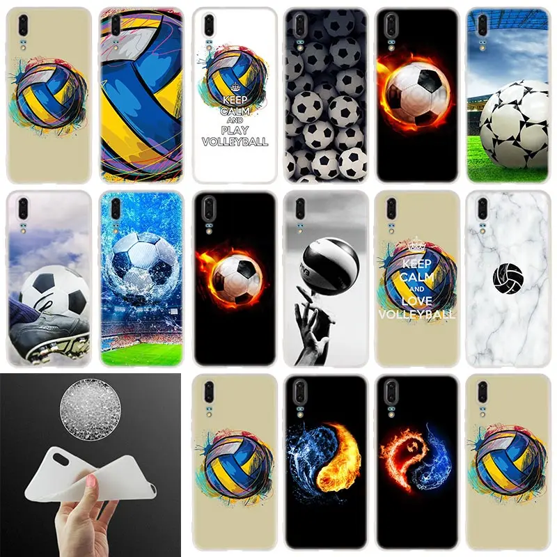 

Soft Silicone Phone Case Volleyball Sports For Huawei P30 P20 P30Pro P10 P9 P8 Lite 2017 P samrt 2019 Plus Cover