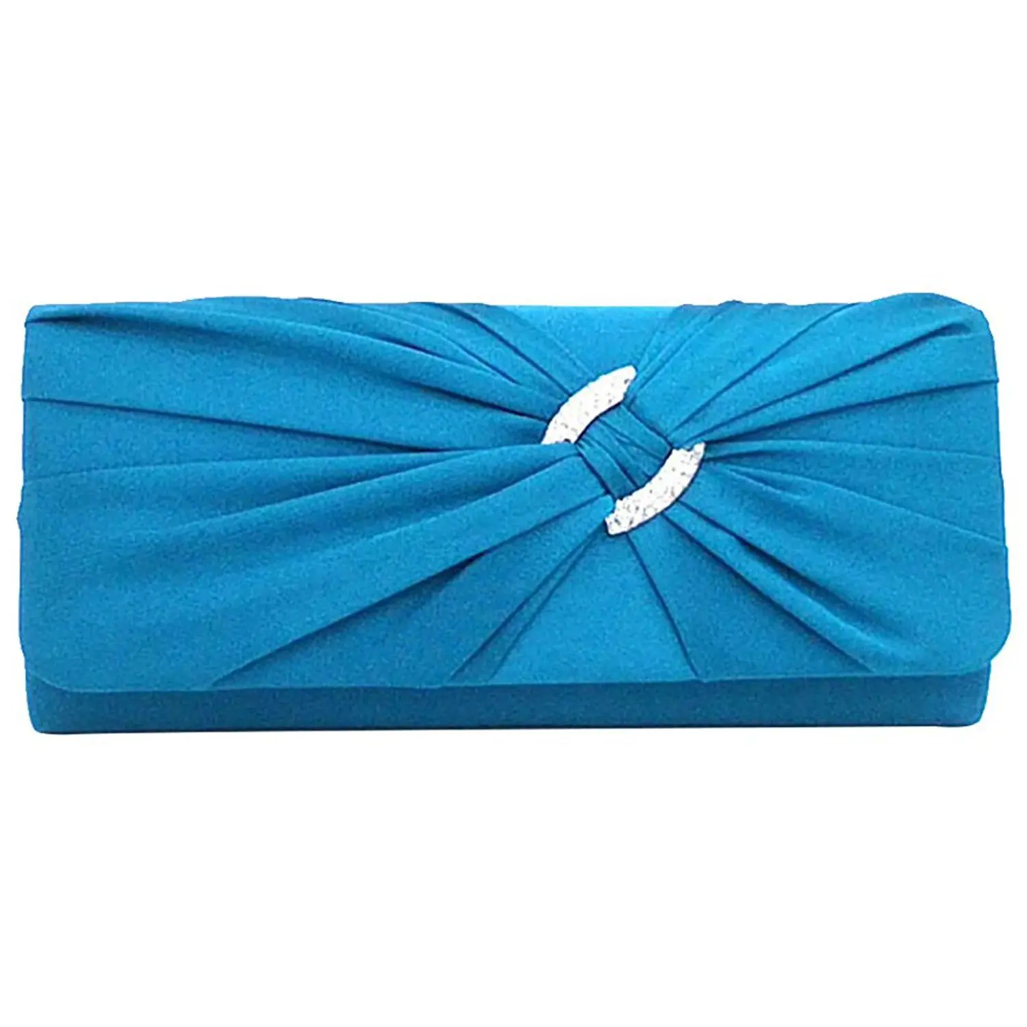 Девчушки сумки Королевский синий атласный клатч плиссированные Цвет имя: светло-голубой