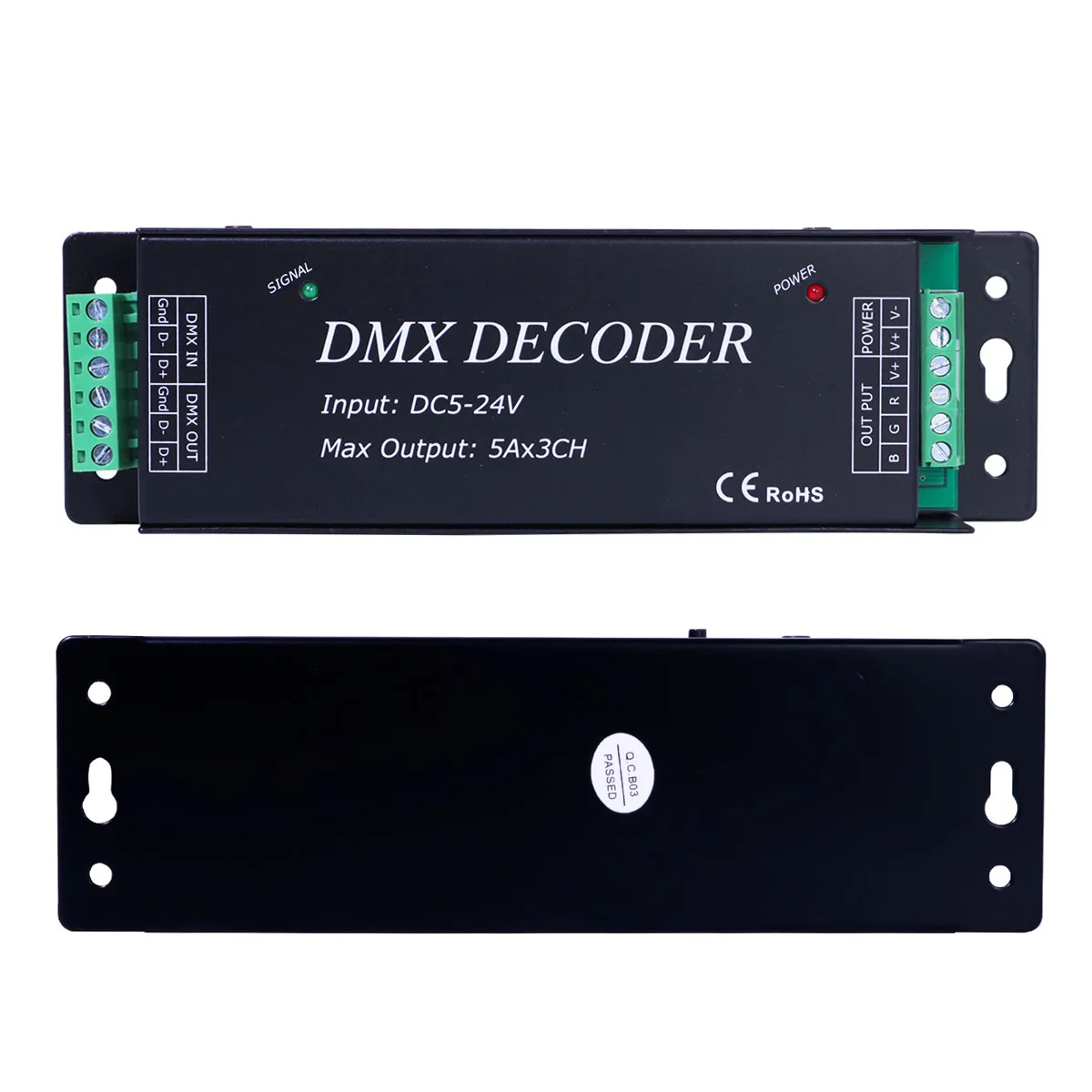5А/3CH DC5V-24V DMX512 декодер DMX-PWM выход сигнала декодер с пультом дистанционного управления для светодиодных огней