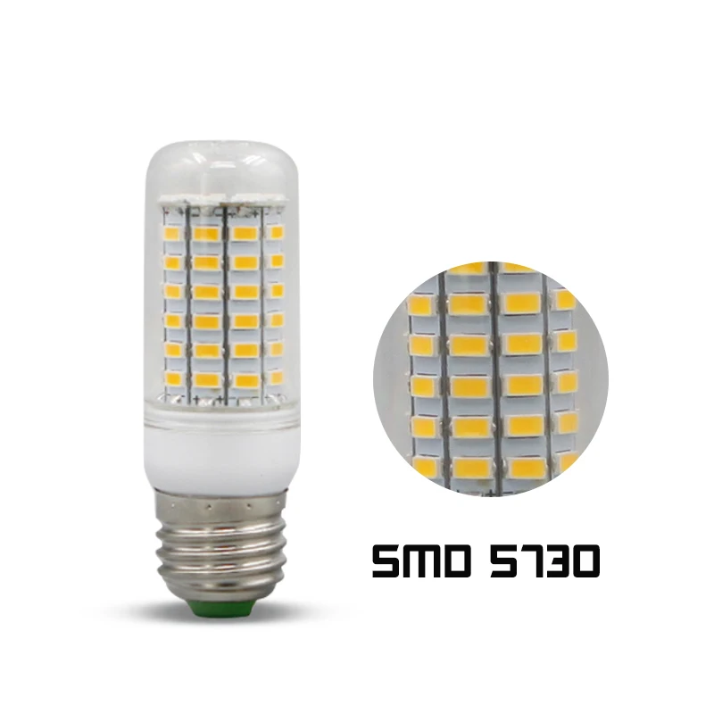 E27 светодио дный лампы E14 лампа SMD5730 220 В 230 свет 24 36 48 56 69 72 s мозоли люстры для