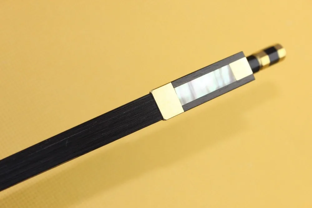 6pcs black Carbon fiber violin bows 4/4 ,black Horsehair bowViolin