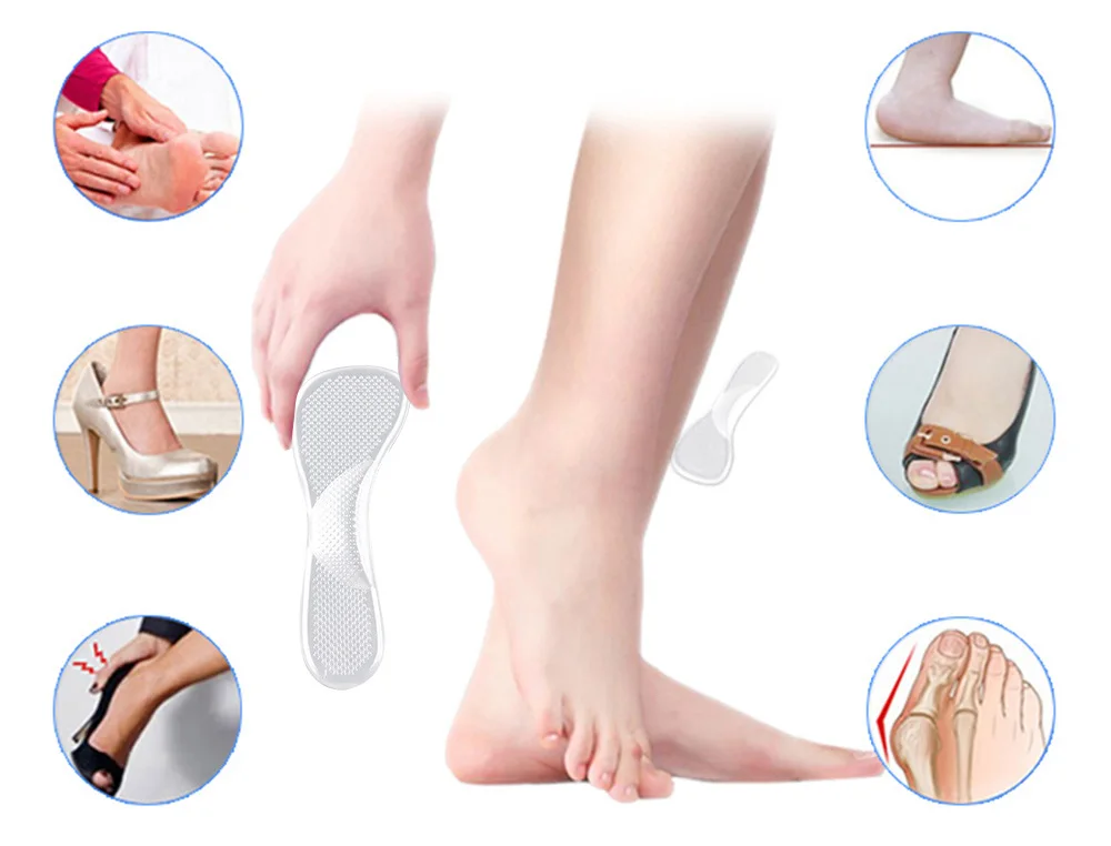 Sunvo, силиконовые гелевые стельки для женщин, плоскостопие, поддержка свода стопы, ортопедические стельки на высоком каблуке, ортопедические стельки на плоской подошве