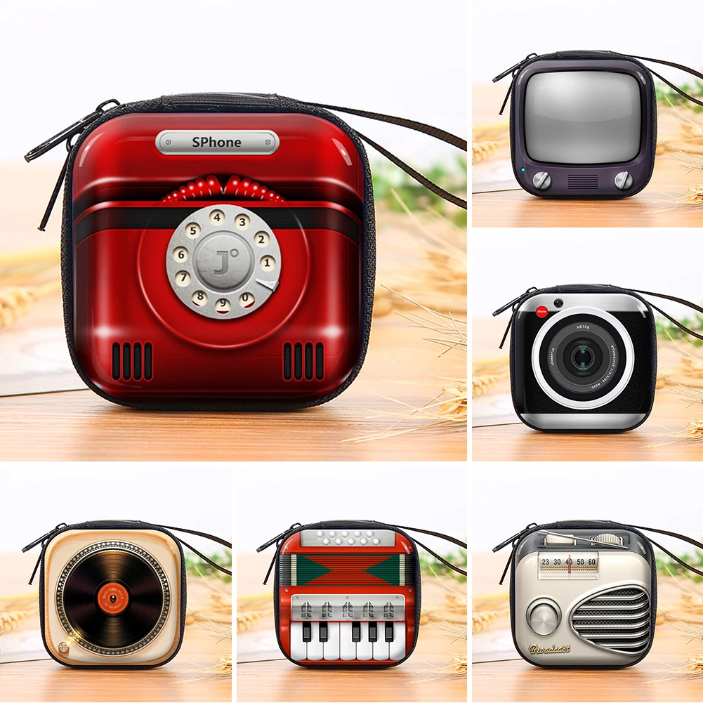 Горячо! Ретро Радио Лента печать металлический мешочек для монет, ключей деньги конфеты сумка для хранения Кошелек