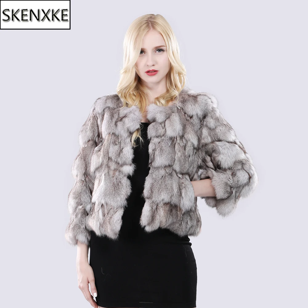 

2019 Hot Sale Winter Fashion Lady Real Fox Fur Coat Natural Warm Fox Fur Jacket Russia Women 100% Genuine Real Fox Fur Outerwear
