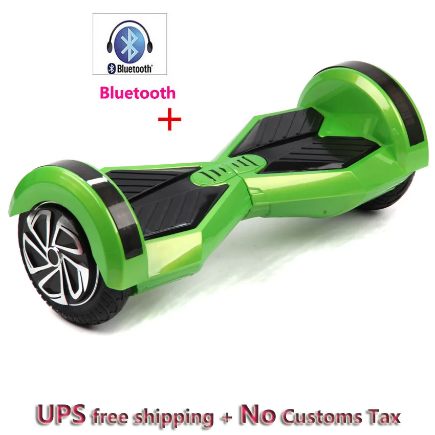 Gyroscooter 8 дюймов Bluetooth Ховерборд самобалансирующийся электрический самокат скейтборд skywalker балансировочное колесо светодиодный светильник Ховерборд - Цвет: green black