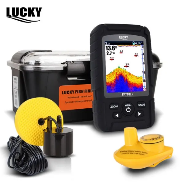  LUCKY wireless fishfinder FF718LiC deeper finder Sonar Transducer 2-in-1 Wired & Wireless Sensor Po