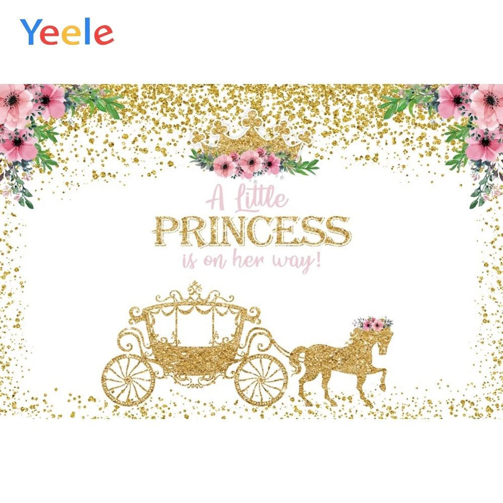 

Yeele Baby Born Background Wall Flower Princess Happy Birthday Photography Newborn Photographic Backdrop For Photo Studio