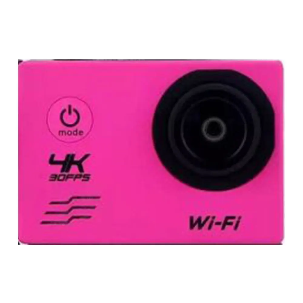 Ультра HD 1080p экшн-Камера 2," wifi двойной экран 5 Мп камера на Шлем DV 100 градусов широкоугольный объектив 30 м водонепроницаемая Спортивная камера - Цвет: Розовый