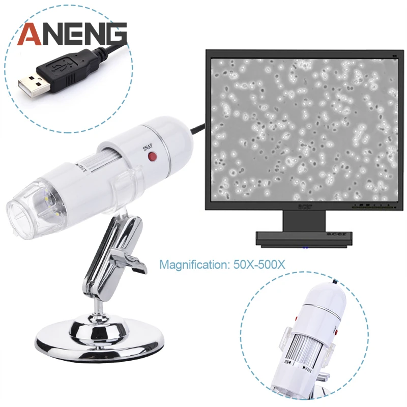 50X to 500X USB Digital Electronic Microscope Magnifier led Camera