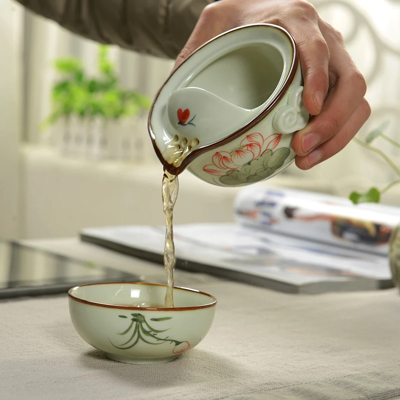 1 горшок чашка Gaiwan расписанный вручную фарфоровый чайник для чая гайвань чайный
