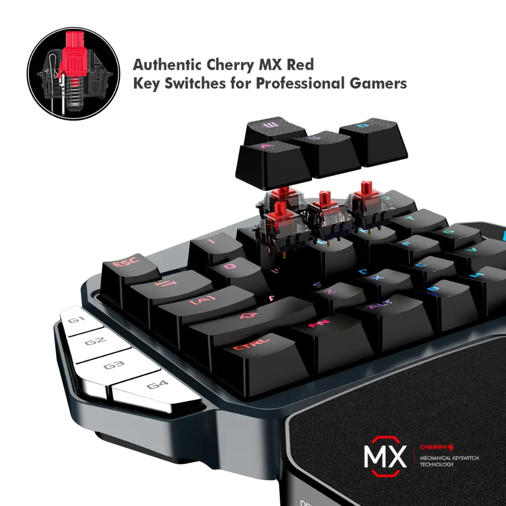 GameSir Z1 Bluetooth Wireless Gaming Keypad F Phones One-handed Cherry MX red switch RGB USB wired
