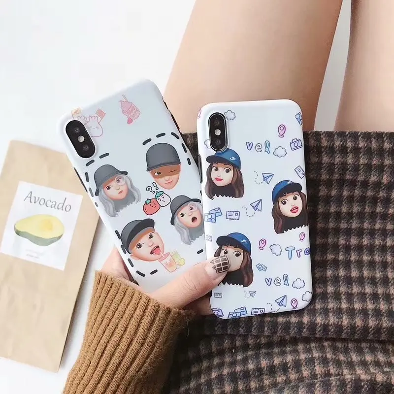 ORYKSZ Cartoon Cute Girl Pattern Phone Cases For iPhone X ...