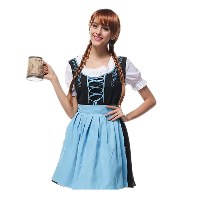 Mary Costume For Kids Plus Size Men's Oktoberfest Costumes Traditional German Bavarian Beer Female Cosplay Halloween Octoberfest Festival Clothes Dirndl Dress - Foto 11