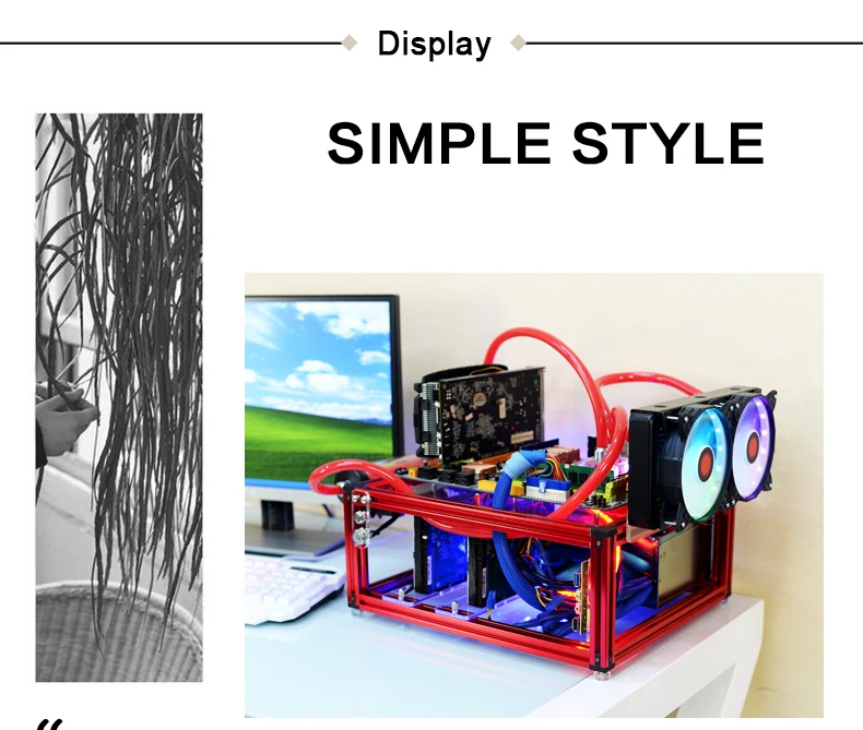 QDIY PC-JMK9 персонализированный MicroATX открытый алюминиевый сплав блок с водяным охлаждением платформа компьютер ПК Рамка