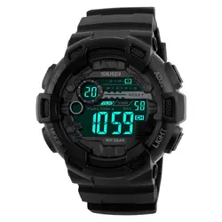 Мужские спортивные часы 50 м водостойкие светодиодный цифровые часы хронограф шок Двойное время F наручные часы 1243 BAMOER