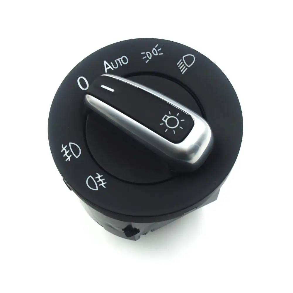 Хром Авто головного средства ухода за кожей Шеи светильник выключатель Туман головной светильник лампы Ручка для VW Beetle Созвездие Multivan транспортер T6 Eos Scirocco Sharan - Цвет: Headlight Switch