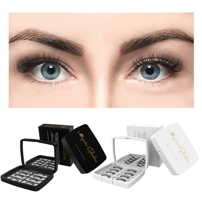 

4 Pairs Magnetic False Eyelashes Eyelash Extension Set Eyelash Clip Eyelash Grafting Kit 24P-SY+24P-3 wholesale