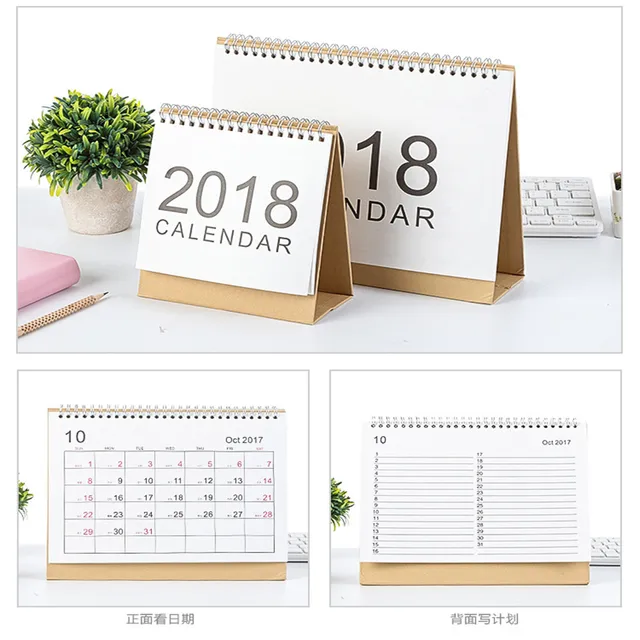 smallmediumlarge seasonal simple calendar organizer 2018 year calendar table standing calendar schedule