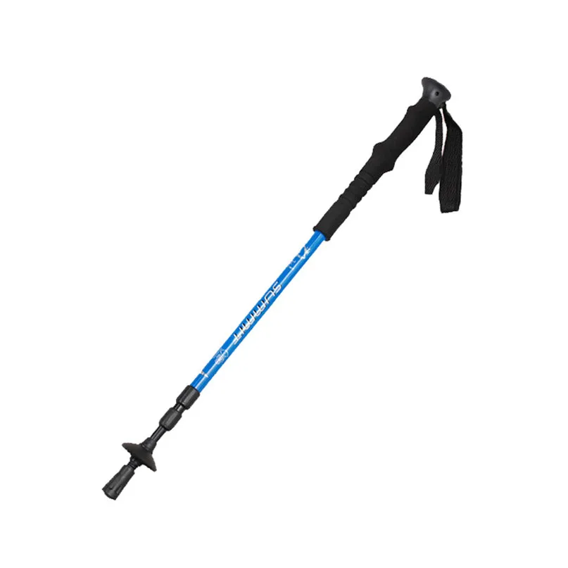 Aviation Aluminum Trekking Poles Walking Hiking stick cane Alpenstock 67-135cm Red Blue for climbing spring tour #2h11 (5)