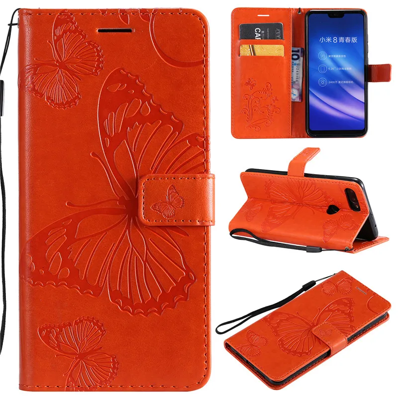 Magnetic PU Leather 3D Embossed Cat Tree Wallet Case For Xiaomi 8Lite Flip Wallet Phone Case Cover For Xiaomi 8Lite Case Coque (25)