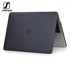 SeenDa кристалл Матовый для Macbook Pro 13 ноутбук матовая жесткая оболочка Защитная крышка чехол для ноутбука Macbook Air 13 дюймов - Цвет: black