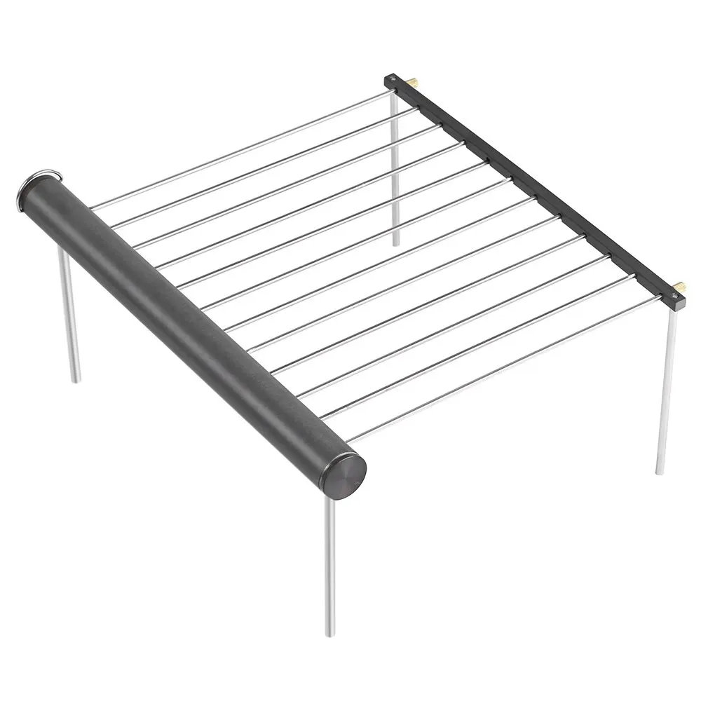 Outdoor Camping Hiking Picnic Stainless Steel BBQ Grill Compact Folded Mini Pocket Cooking