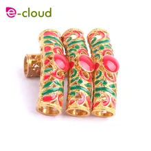 5 шт./партия Серебряная Проставка коса для волос Красочные дредлок бусина манжета 7 мм Отверстие клип микро кольца трубка для плетения электрическая расческа для укладки волос