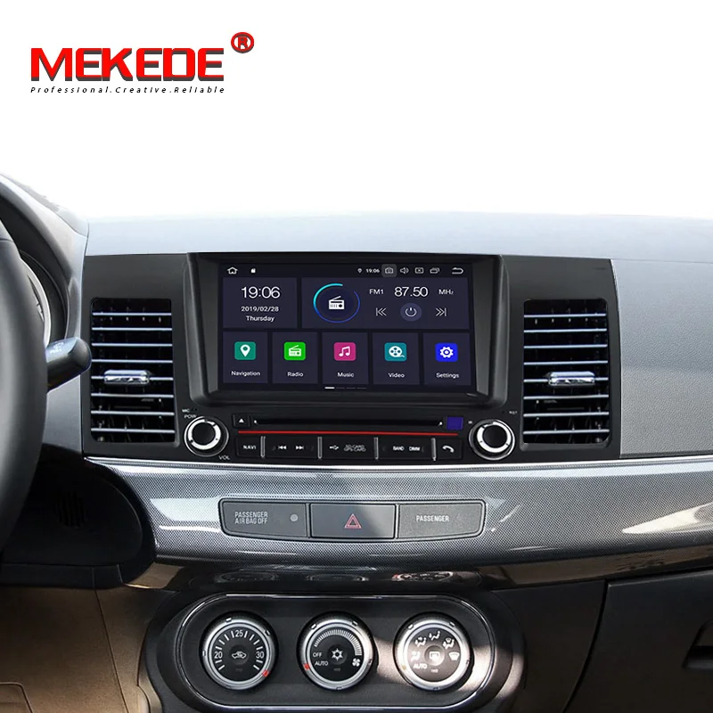 Perfect Android 9.0 8"2din car gps navigation radio cassette player for Mitsubishi Lancer EX EVO Lancer 10 2006-2016 WiFi BT USB navi 1