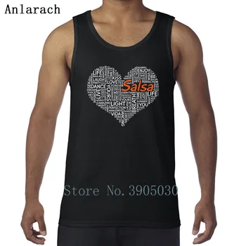 

Salsa Heart Vests Slim Fit Personalized Humor Singlets Tank Top Men Spring Autumn Big Sizes Fitness Anlarach Natural