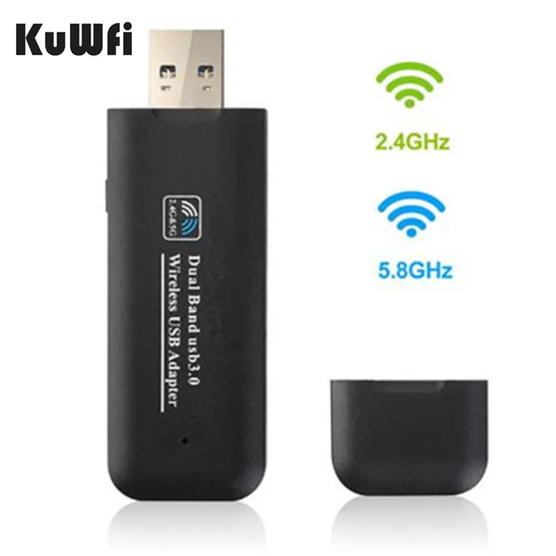 KuWfi USB беспроводной адаптер RTL8812AU мягкий AP 3 0 сетевой 1200 Мбит/с двухдиапазонный WiFi