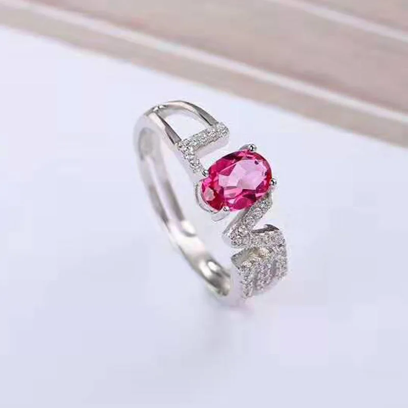 

Drop Shipping S925 Sterling Silver Ring For Women Pink Topaz Ring Gemstone Aquamarine Cushion Romantic Love Engagement Jewelry