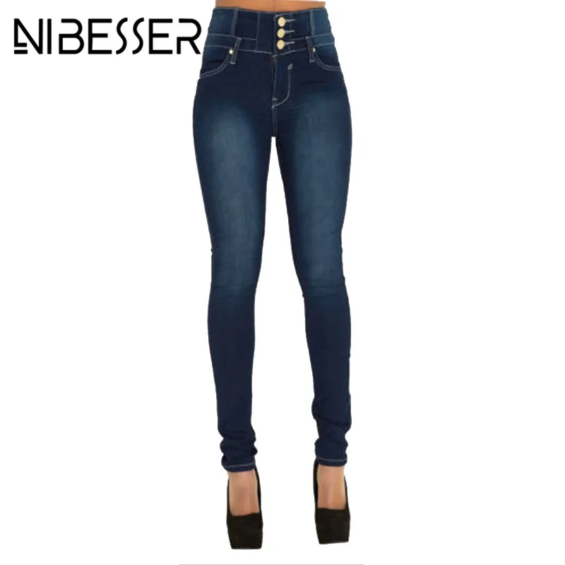 NIBESSER, новинка, женские джинсовые брюки-карандаш, брендовые Стрейчевые черные джинсы с высокой талией, эластичные узкие джинсовые длинные брюки-карандаш, большие размеры