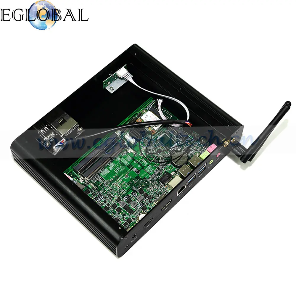 7th Gen Intel Core i7 7500u HTPC Mini Computer HDMI DP SD Reader Fanless Barebone i7 PC Windows 10 4K TV Box Gaming PC Nettop